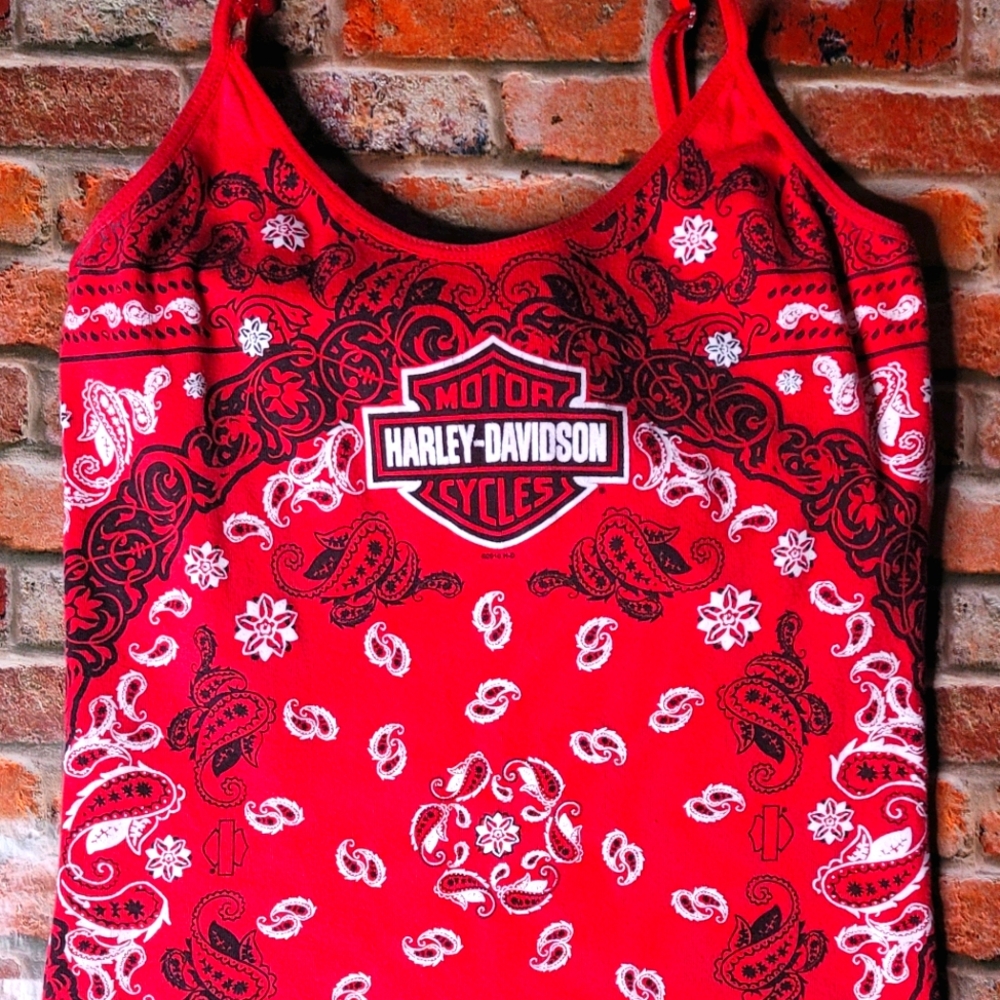 Womens Harley Davidson Bandana Top Size M